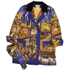 美品 Vintage エルメス HERMES ジャケット ベルト付き Grandのサムネイル