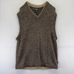 古着 ウールリッチ WOOLRICH ベスト Ｖネック ニット ウール XL  ブラウン系 メンズのサムネイル