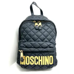 【楠本質店/元住吉】モスキーノ　MOSCHINO　キルティング　バックパック　リュックサック　ブラック　ゴールド　レディースのサムネイル