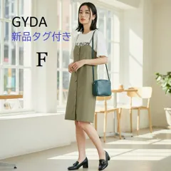 ✨新品タグ付✨【GYDA ジェイダ】ワンピース F フリーサイズ カーキ フロントボタン キャミ ミニワンピ タイト ストレート サロペット ジャンパースカート ジャンスカ キャミソール レイヤード 重ね着 春夏 秋 レディース MARK STYLERのサムネイル
