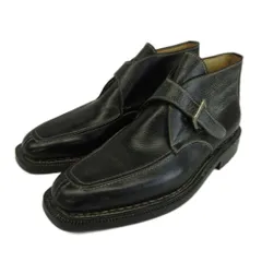 エンツォ ボナフェ ENZO BONAFE チャッカブーツ アンクルブーツ レザー シングルモンクストラップ Uチップ 40.5 25.5cm-26cm 黒 ブラック /XZ ■GY73のサムネイル