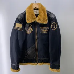 【中古】AVIREX "AIR NATIONAL GUARD" B-3 ムートンジャケット ブラック サイズL 6142187　アヴィレックス[24]のサムネイル
