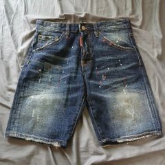 DSQUARED2 ディースクエアード デニムショートパンツ ペイント加工 XS