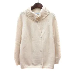 バーニーズニューヨーク BARNEYS NEW YORK カーディガン ニット ウール 白 アイボリー /MNのサムネイル
