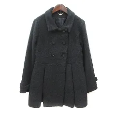 ミッシュマッシュ MISCH MASCH コート ウール 総裏地 38 黒 ブラック /MSのサムネイル