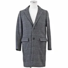 【極美品】BEAUTY&YOUTH United Arrows ビューティ&ユース ユナイテッド・アローズ チェスターコート EXTRA FINE WOOL 120’s グレンチェック メルトン ウール/ナイロン アウター メンズ S グレー 灰色 ベトナム製のサムネイル