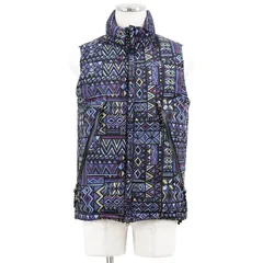 SALE【美品】NANGA ナンガ ダウンベスト URBAN RESEARCH DOORS 別注 サイズ 38 メンズ ジオメトリック 総柄 ハイネック ジップアップ ナイロン100% アウター マルチカラー 日本製のサムネイル