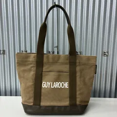 Guy Laroche　キャンバストートバッグ レザー切替のサムネイル