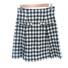 デイシー deicy フプリーツスカート ミニ ツイード チェック 0 XS 黒 ブラック /AUのサムネイル