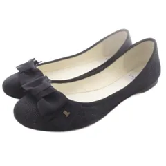 ランバン LANVIN パンプス リボン バレエシューズ 24cm 黒のサムネイル