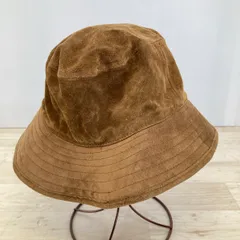美品 バナナリパブリック 本革 バケットハット ブラウン S/M イタリア製 レザーハット/帽子 茶 BANANA REPUBLIC[ON01398]のサムネイル