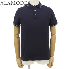 Salvatore Ferragamo(フェラガモ) ポロシャツ アパレル ファッション 衣類 S コットン ネイビー紺 ホワイト白 メンズ 40802184037【中古】【アラモード】のサムネイル