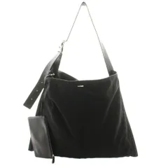 ジルサンダー JIL SANDER ワンショルダーバッグ キャンバス レザー 黒 ブラック /ANのサムネイル