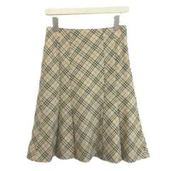 バーバリーブルーレーベル BURBERRY BLUE LABEL フレアスカート ノバチェック柄 38 ベージュ ミディ丈 ボトムス FLF64-594-43 /YU ■GY53のサムネイル