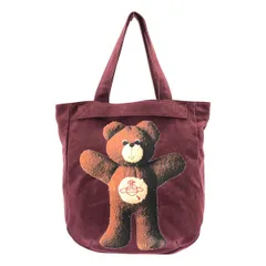 Vivienne Westwood ヴィヴィアンウエストウッド OLD TEDDY テディベアープリント トートバッグ  バーガンディのサムネイル