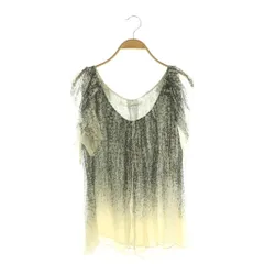 ダイアンフォンファステンバーグ DIANE von FURSTENBERG ブラウス ノースリーブ 総柄 シルク 0 アイボリー ブラック /DF ■ECD003のサムネイル