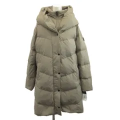 ローレンラルフローレン LAUREN RALPH LAUREN ピローカラー ダウンコート アウター ミドル丈 フード ジップアップ ロゴ L ベージュ 63957T /XZ ■GY19のサムネイル