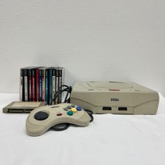 SEGA SATURN セガサターン HST-0014 本体 コントローラー  HSS-0101 / ソフト10点 プロ麻雀極s エアーマネジメント96 新実戦麻雀 バーチャコップ 2 クリスマスナイツ ガンダム外伝I ストリートファイト フィッシング 現状品