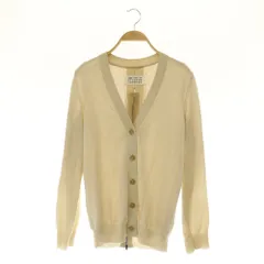 メゾンマルジェラ 1 Maison Margiela 1 バックジップ Vネックカーディガン ニット シフォン 長袖 S ライトベージュ /MY ■OSのサムネイル