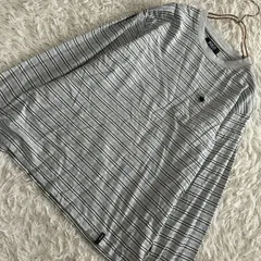 Polo ボーダーカットソー グレー M ワンポイント カジュアル 着回しのサムネイル