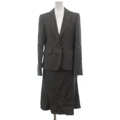 アクアスキュータム AQUASCUTUM スーツ セットアップ ブークレ ニット ジャケット スカート ロング アルパカ混 11 グレーのサムネイル