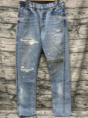and yellow ジーンズ silver chain denim サイズ4 タグ付き