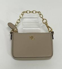 ラルフローレン チェーンウォレット ネイビー 型押し クロコ ブルー 長 