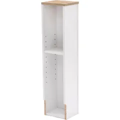 武田コーポレーション 17×15×70.5cm ラック・トイレ収納・スリム オーク・ホワイト ヴィンテージ調トイレ収納ラック H3-VTS17OAKのサムネイル