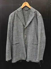 美品 SOUTIENCOL スティアンコル ウール チェック 薄手 カットオフ 加工 3B テーラード ジャケット 日本製のサムネイル