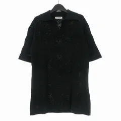 ジルサンダー JIL SANDER 25SS SS POLO T-SHIRT ローゲージ ニットポロシャツ 半袖 50 ブラック 黒 J21GL0112 国内正規のサムネイル