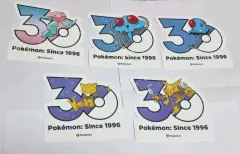 ポケットモンスター 30周年 ロゴ ステッカー 1世代 5種 まとめのサムネイル