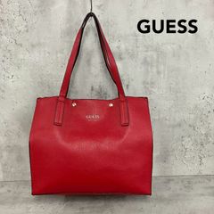 GUESS ゲス トートバッグ ハンドバッグ ショルダーバッグ ポーチ付き 2点セット チャーム付き 肩掛け 手提げ カバン 鞄 かばん ロゴ 大容量 A4 通勤 通学 レッド 赤 ★ ■■