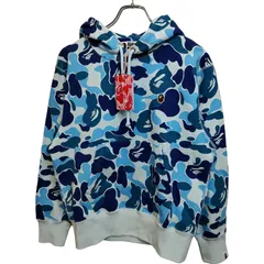 A BATHING APE ア・ベイシング・エイプ ABC CAMO ONE POINT PULLOVER HOODIE カモフラ プルオーバー パーカー 001PPL302002L S ブルー メンズのサムネイル