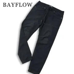 BAYFLOW ベイフロー 春夏★ 麻 リネン混 ストレッチ ジョガー イージー パンツ Sz.3 メンズ ネイビーのサムネイル