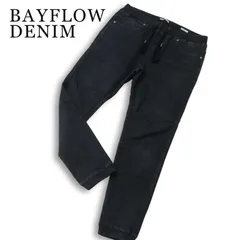 BAYFLOW DENIM ベイフロー 通年★ USED加工 ストレッチ デニム ジョガー パンツ ジーンズ Sz.3 メンズ 濃灰のサムネイル