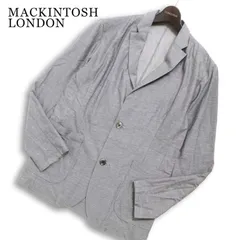 MACKINTOSH LONDON マッキントッシュ ロンドン 春夏★ 麻 リネン混 アンコン テーラード ジャケット 日本製 Sz.M メンズ 灰のサムネイル