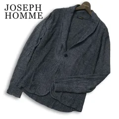 JOSEPH HOMME ジョセフ オム 春夏★ 麻 リネン メランジ ショールカラー ニット カーディガン Sz.48 メンズ ネイビーのサムネイル