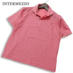 INTERMEZZO インターメッツォ レナウン 春夏★ 半袖 ハーフジップ ポロシャツ 日本製 Sz.L メンズのサムネイル
