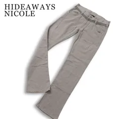HIDEAWAYS NICOLE ハイダウェイ ニコル 通年★ ネップ シューカット 切替 スリム パンツ Sz.48 メンズのサムネイル