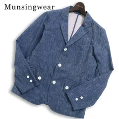 Munsingwear マンシングウェア ゴルフ 春夏★ 背抜き アンコン デニムライク テーラード ジャケット ブレザー Sz.M メンズのサムネイル