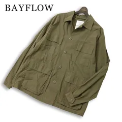 24SS★ BAYFLOW ベイフロー 通年★ 長袖 オーバーサイズ ワーク シャツ ジャケット Sz.4 メンズのサムネイル