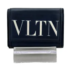 【中古】ヴァレンティノ 三つ折り財布 コンパクトウォレット VLTNロゴ ネイビー×ホワイト Aランク va7816brのサムネイル