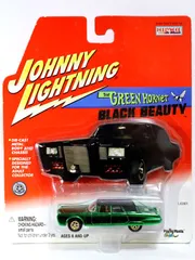【JLC183】Jonny Lightning Hollywood on Wheels　グリーンホーネット　ブラックビューティ　限定メッキ版のサムネイル