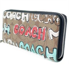COACH シグネチャー ミント＆サーフ コラボ 長財布 ラウンドジップ