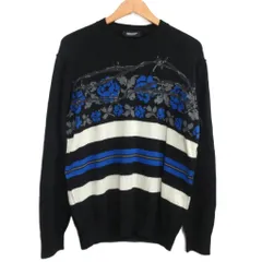 アンダーカバー UNDERCOVER 21SS ROSEWIRE CREW KNIT ローズワイヤー クルーネック セーター ニット UC1A4912-3 黒 ブラック サイズ2 IBO84のサムネイル