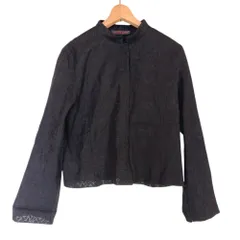 ヒロココシノ HIROKO KOSHINO ブラウス 長袖 レース 11サイズ グレー ブラック 996408のサムネイル