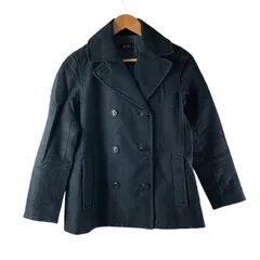 アーペーセー A.P.C. コート ミドル丈 ダブルボタン サイドポケット スリット 深緑 36サイズ 1021887のサムネイル