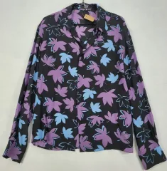 (正規品)ヴェルサーチェ シルク シャツ (PURPLE パープル ブラック)のサムネイル