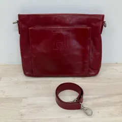 HIROFU/ヒロフ Hロゴ ショルダーバッグ ボルドー/ワインレッド系 イタリア製 レザー/革 斜め掛け カバン レディース[OK04569]のサムネイル