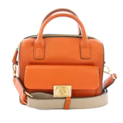 アニヤハインドマーチ ANYA HINDMARCH カーカー Carkar ショルダーバッグ ハンドバッグ 2WAY レザー オレンジ /TKのサムネイル